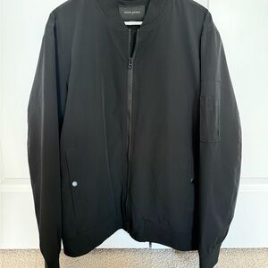 Banana Republic Men's Classic Black Bomber Jacket